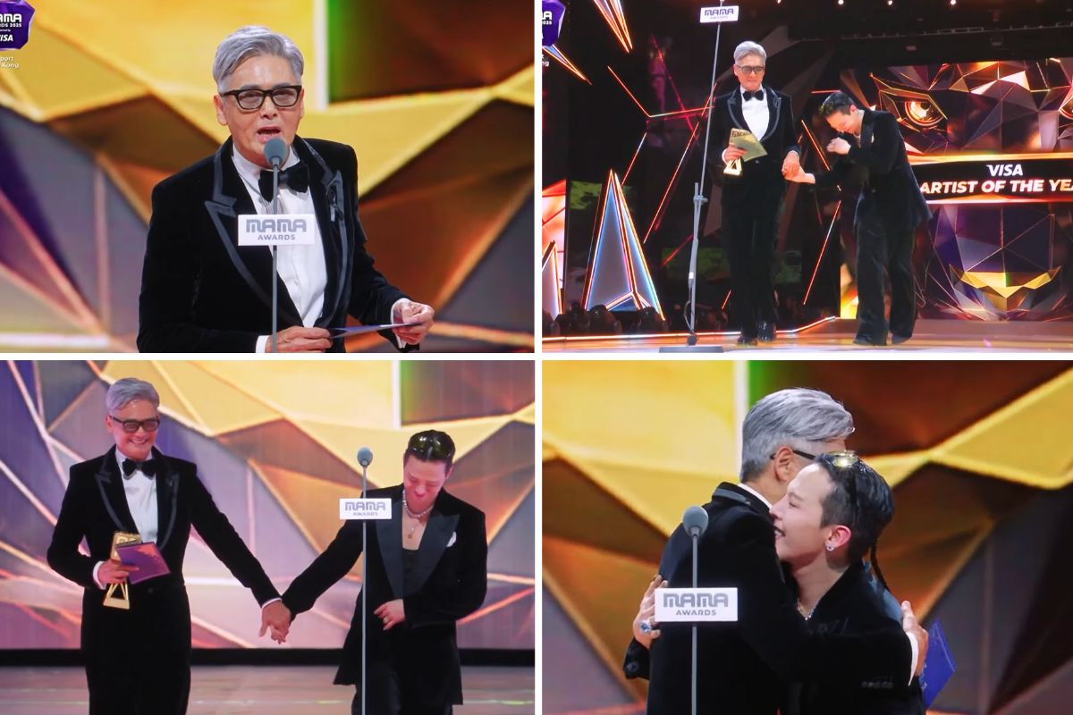 Khoảnh khắc Châu Nhuận Phát trao giải cho G-Dragon gây bão. Ảnh: cắt từ video