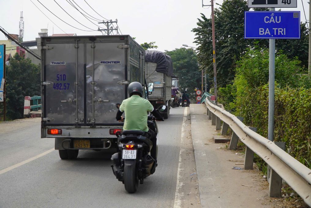 Cầu Bà Tri sẽ được xây mới với chiều rộng khoảng 30m, chiều dài hơn 31m. Ảnh: Nguyên Chân