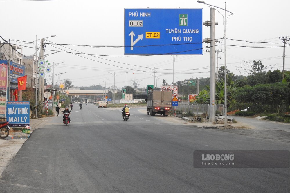 Đoạn kết nối với cao tốc Tuyên Quang - Phú Thọ. Ảnh: Tô Công.