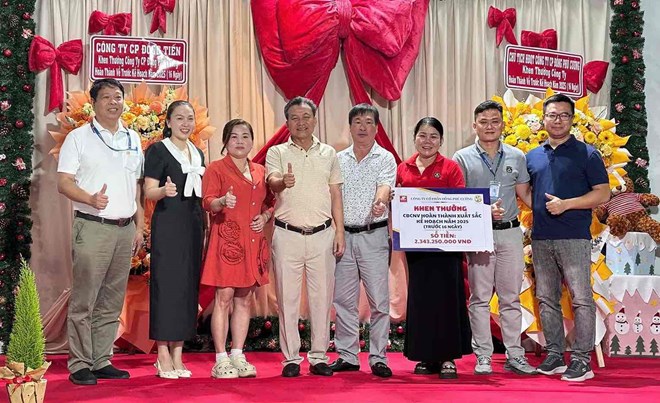 Công ty đầu tiên ở Đồng Nai công bố thưởng Tết, bình quân 14,5 triệu đồng/người