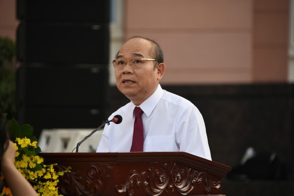 Phó Chủ tịch UBND TPHCM Trần Văn Bảy phát biểu chỉ đạo tại buổi lễ. Ảnh: Anh Tú