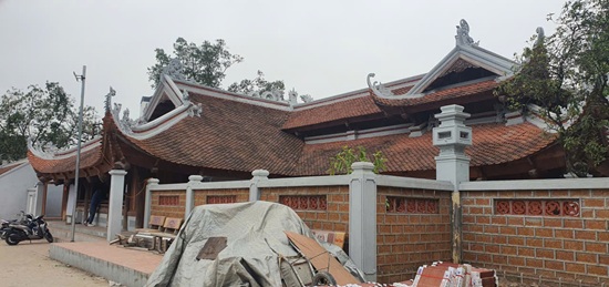 Ngôi đình làng  sau khi được trùng tu. Ảnh: Minh Hạnh