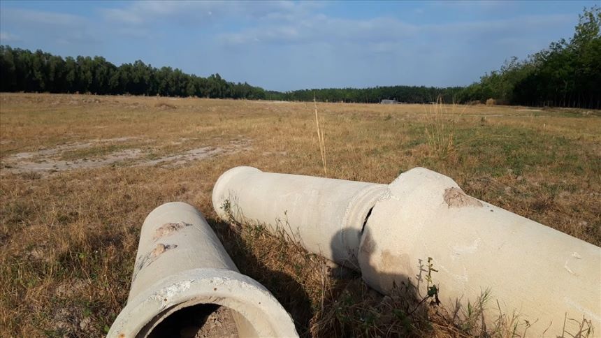 Khu đất các đối tượng lập “dự án ma” để lừa đảo. Ảnh: Đình Trọng