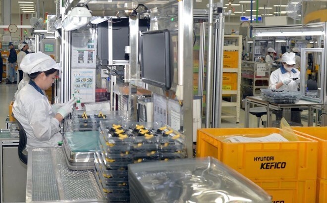 Dây chuyền sản xuất của Công ty TNHH Hyundai Kefico Việt Nam (Hải Phòng). Ảnh: Phan Anh