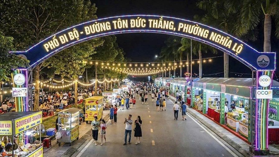 Phối cảnh phố đi bộ bộ kết hợp văn hóa - du lịch - ẩm thực ven sông Trà Khúc. Ảnh: UBND phường Nghĩa Lộ