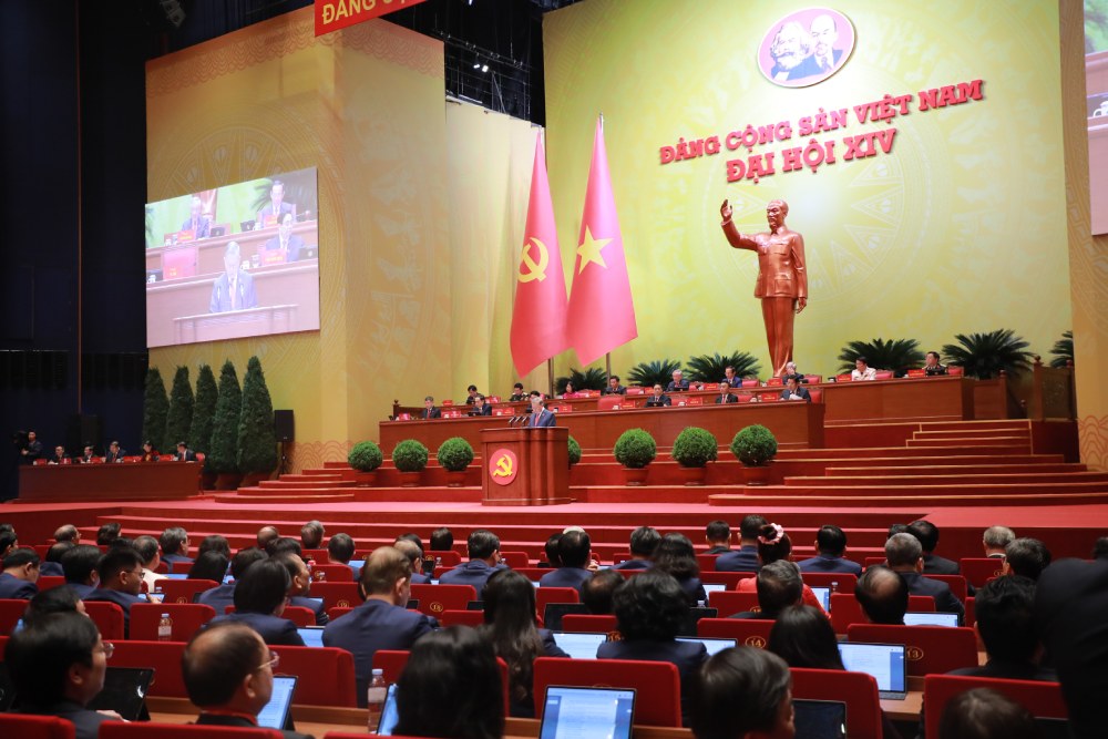 Toàn cảnh phiên khai mạc Đại hội XIV của Đảng. Ảnh: Trần Vương