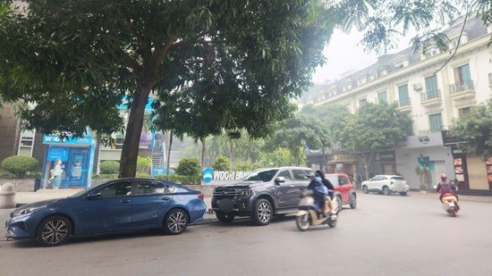 Vi phạm dừng, đỗ xe gây cản trở giao thông đường Đỗ Đình Thiện