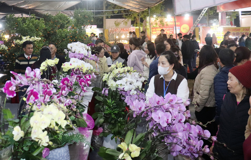 Hàng hóa phong phú, chất lượng đảm bảo, giá cả hợp lý đã thu hút đông đảo người dân đến mua sắm. Ảnh: N.H