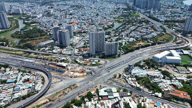 Toàn cảnh dự án nút giao An Phú.  Ảnh: Anh Tú