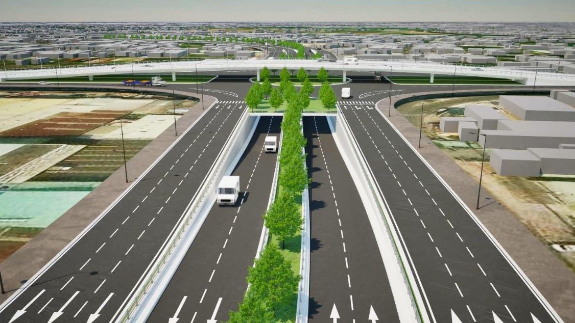 Phối cảnh hầm chui nút giao Bình Phước. Ảnh: Sở Xây dựng TPHCM