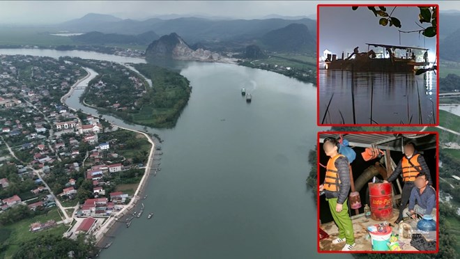 Đề nghị xử lý dứt điểm tình trạng khai thác cát trái phép trên sông Gianh