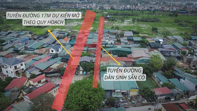 Tuyến đường liên xã có quy hoạch