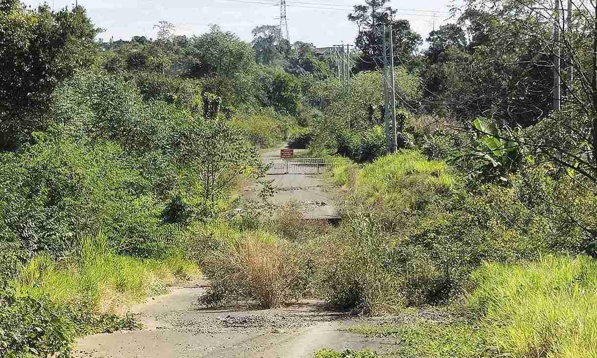 Điểm sụt lún nguy hiểm trên tuyến tránh Bảo Lộc. Ảnh: Phúc Khánh