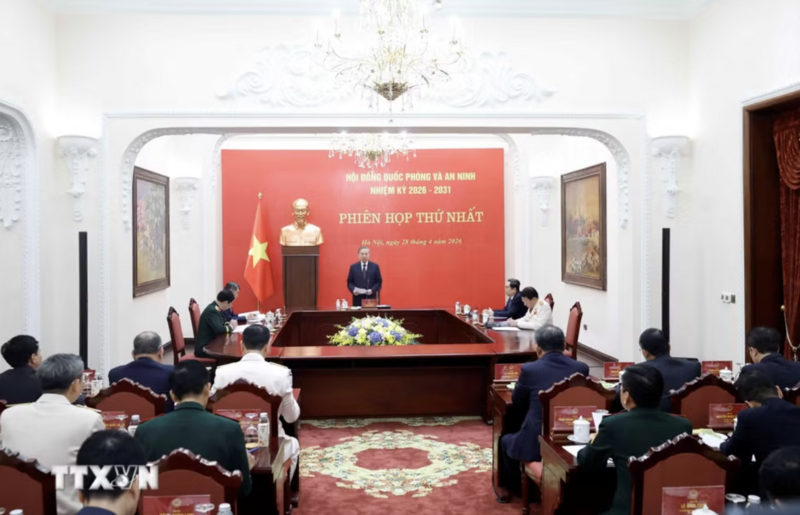 Tổng Bí thư, Chủ tịch nước Tô Lâm chủ trì Phiên họp thứ nhất Hội đồng Quốc phòng và An ninh nhiệm kỳ 2026 - 2031. (Ảnh: Thống Nhất/TTXVN)