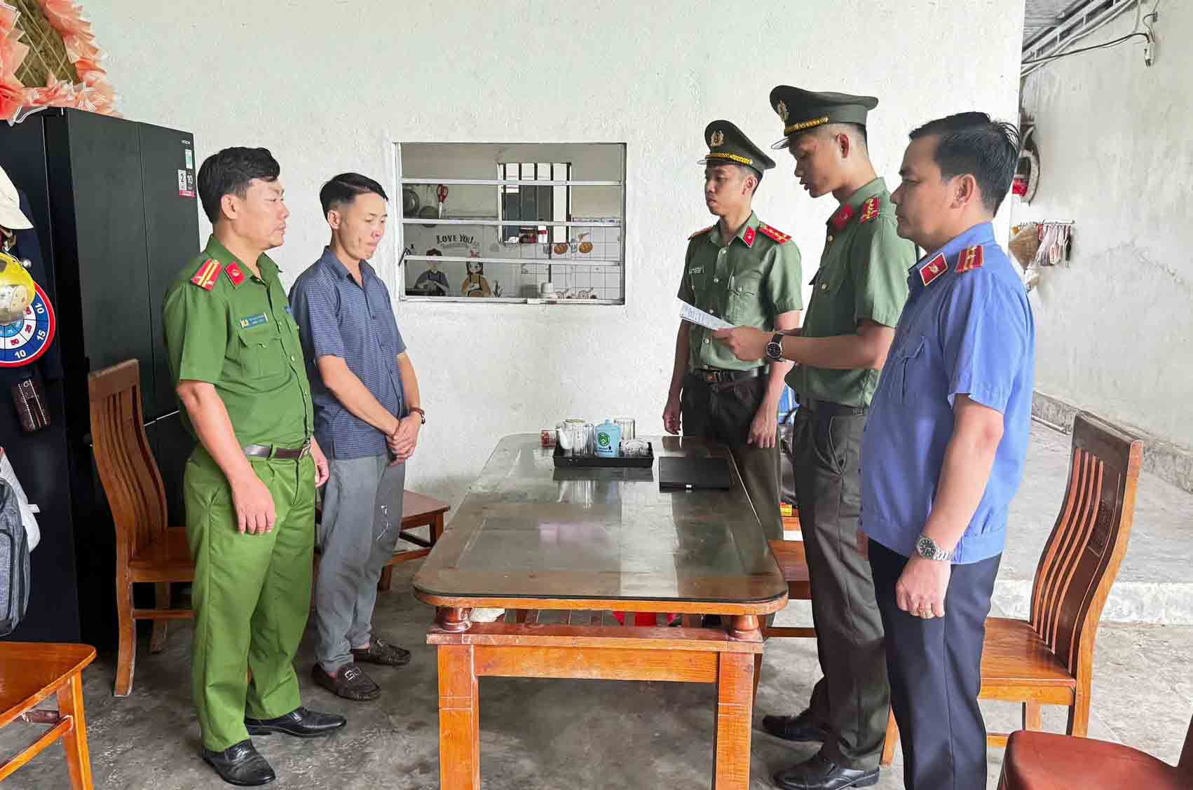 Khởi tố Lê Đăng Liêu - Giám đốc Công ty Cổ phần Hathaco. Ảnh: Công an Hà Tĩnh