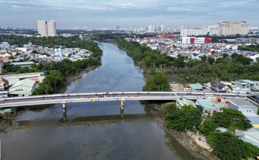 Cầu Rạch Đĩa đã được đưa vào sử dụng. Ảnh: Anh Tú