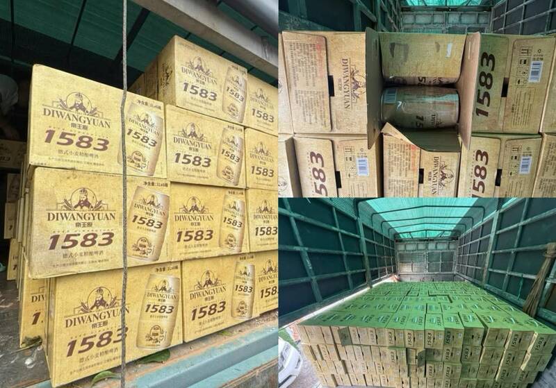 400 thùng bia không rõ nguồn gốc bị lực lượng chức năng phát hiện. Ảnh: Công an Tuyên Quang