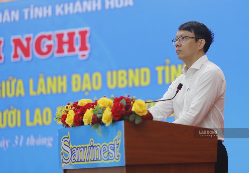 Ông Nguyễn Thanh Hà - Phó Chủ tịch UBND tỉnh Khánh Hòa chia sẻ tại hội nghị. Ảnh: Hữu Long