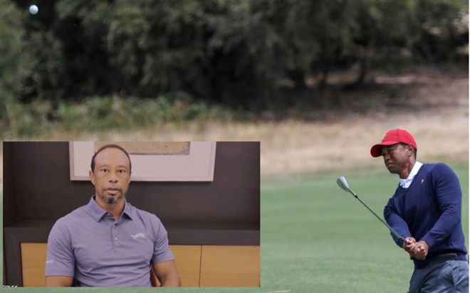 Huyền thoại golf Tiger Woods xuất hiện với dáng vẻ tiều tụy