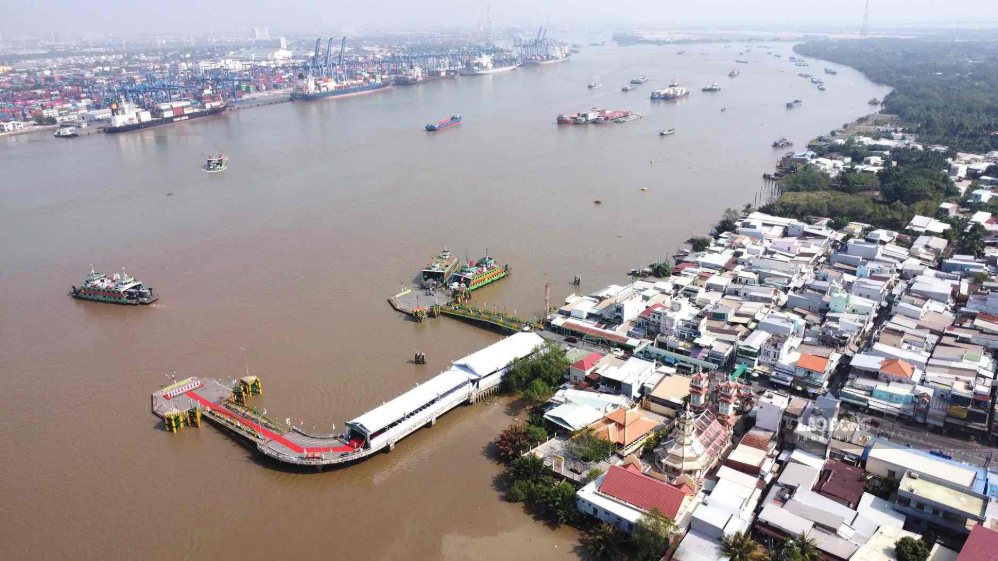 Bến phà Cát Lái hiện hữu bên bờ sông TP Đồng Nai (Ảnh chụp tháng 1.2026) Ảnh: HAC