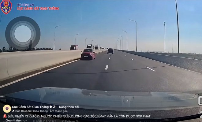 Tài xế đối diện mức phạt tới 40 triệu đồng vì đi ngược chiều cao tốc