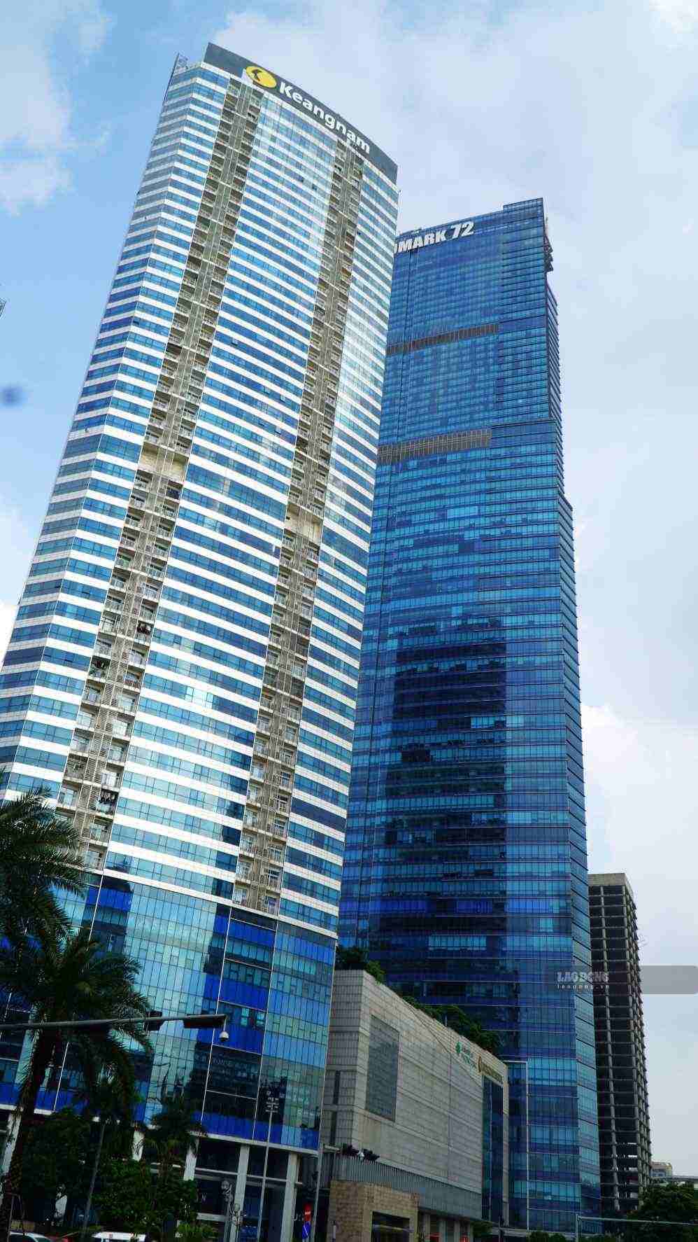 Tòa nhà Keangnam Landmark72, nơi đặt khách sạn InterContinental Hanoi Landmark72 nổi bật giữa khu vực. Ảnh: Minh Vũ