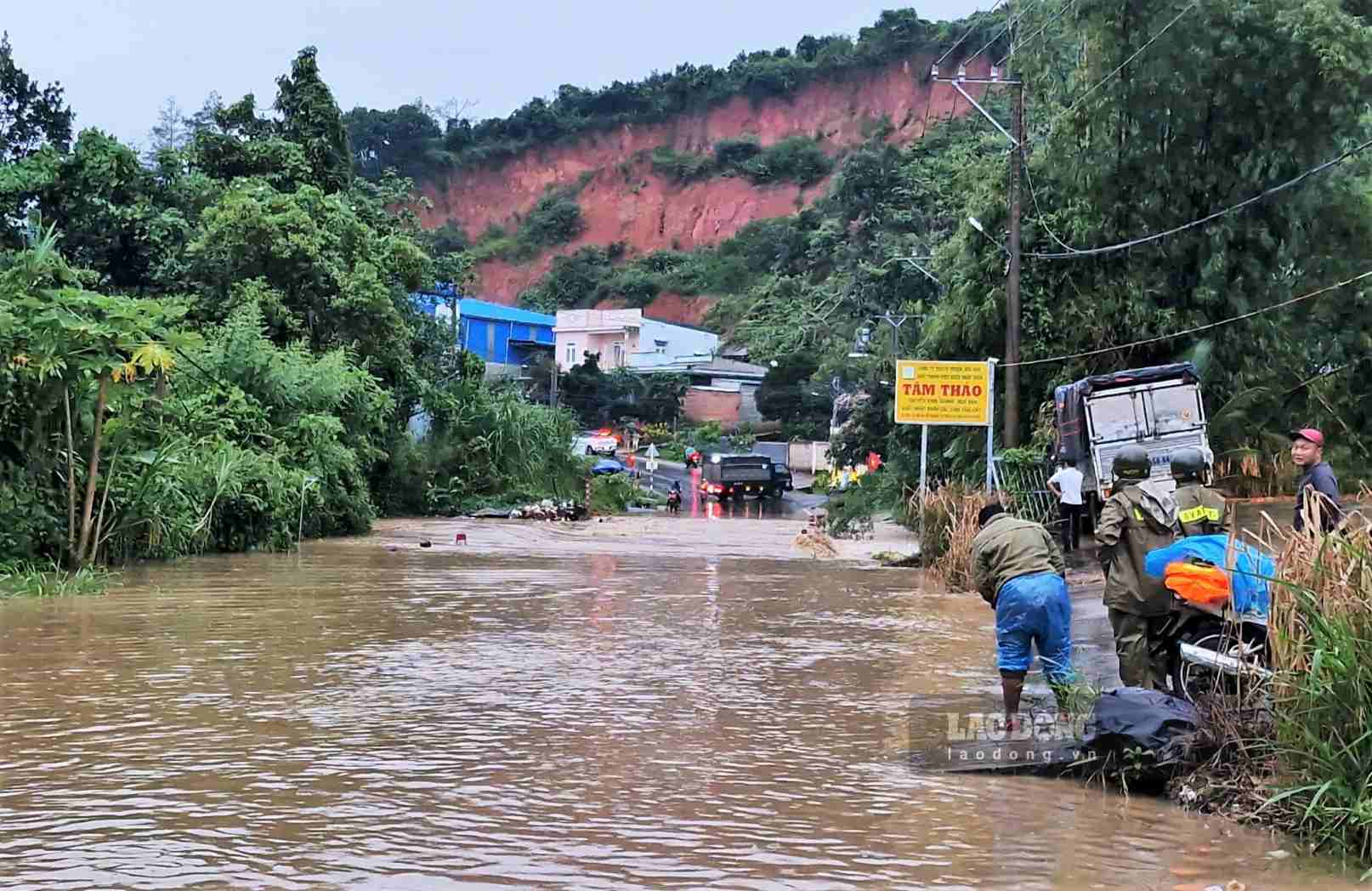 Cống Ngầm (xã Bảo Lâm 3) là điểm nóng gây ngập trên Quốc lộ 55 khi mùa mưa đến. Ảnh: Phúc Khánh (chụp tháng 9.2026)